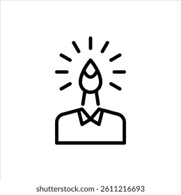 artist outline icon. creative person black line illustration.