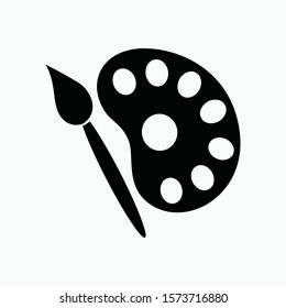 artist paint icon vector sign symbol isolated