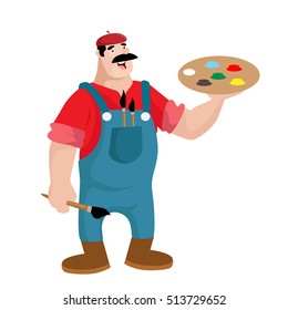 Artist Painter Drawing Colorful Vector 
