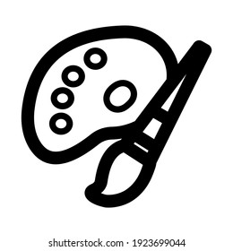Artist palette icon isolated vector illustration. High quality black style vector icons