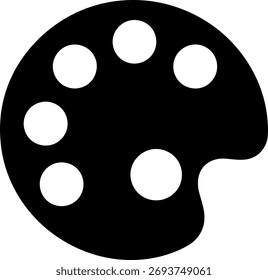 Artist palette icon simple vector art creative tool vector