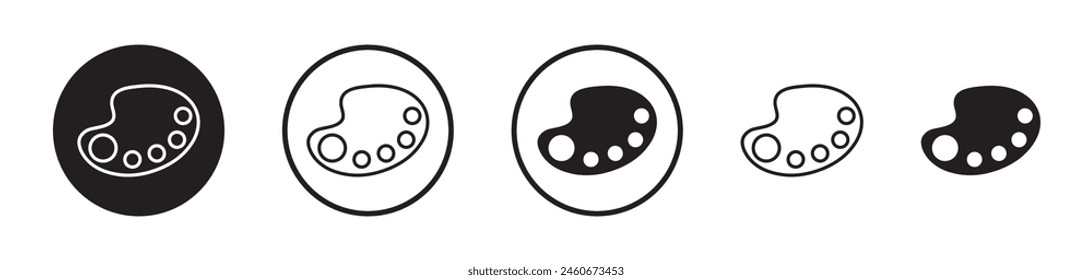 Artist Palette Icons Collection. Painting and Art Tools Symbols. Watercolor and Palette Icons in Dual Style.