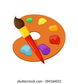 Artist palette. Isolated icon pictogram. 