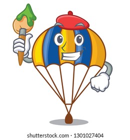 Artist parachute in the shpe of charcter
