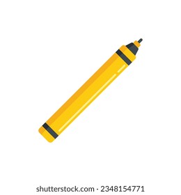 Vector plano del icono de la pluma de artista. Kit de pincel. Herramienta de tinta aislada
