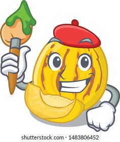 Artist pepino melon isolated in the mascot