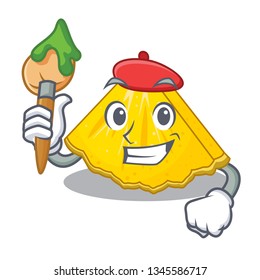 Artist pineapple slice with in character shape