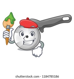 Artist pizza cutter knife cartoon for cutting