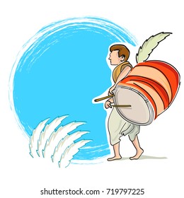 artist playing Drum