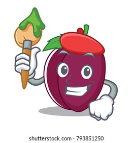Artist plum character cartoon style