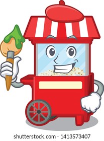 Artist popcorn machine character