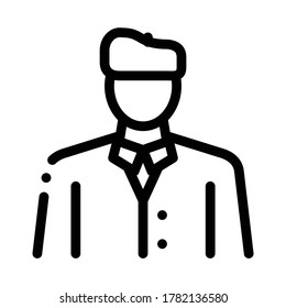 artist profession icon vector. artist profession sign. isolated contour symbol illustration
