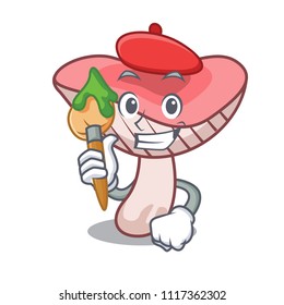 Artist russule mushroom character cartoon