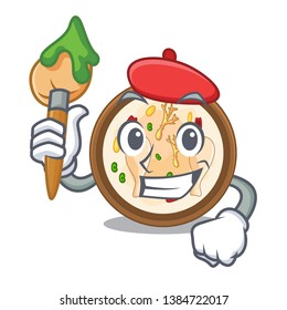 Artist Samgyetang served in hot cartoon bowl