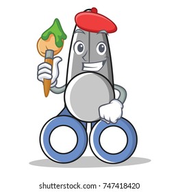 Artist scissor character cartoon style