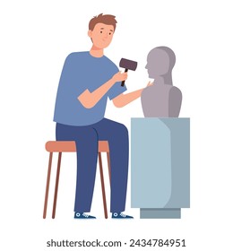 artist sculptor man illustration vector