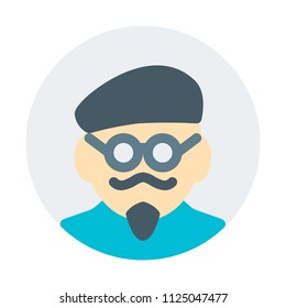artist with spectacles 