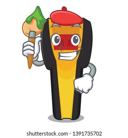 Artist stud finder isolated with the character
