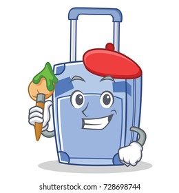Artist suitcase character cartoon style