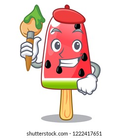 Artist summer watermelon the ice shaped cartoon