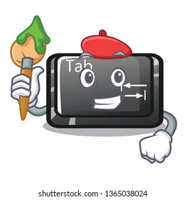 Artist tab button installed on computer character