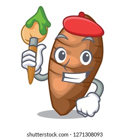 Artist taro tuber in the shape cartoon