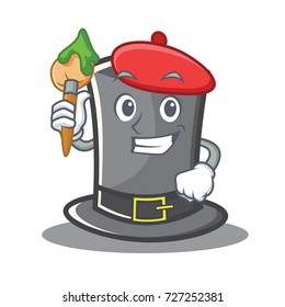 Artist Thanksgiving hat character cartoon