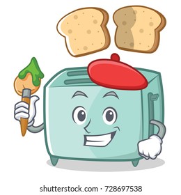 Artist toaster character cartoon style