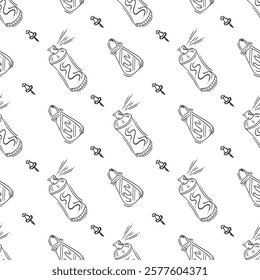 artist tool pattern. art supplies seamless pattern. doodle artist kit seamless pattern. doodle art material background