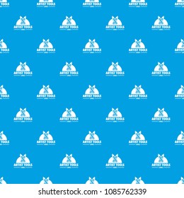 Artist tool pattern vector seamless blue repeat for any use