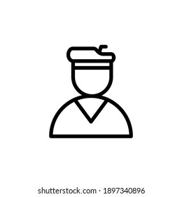 artist user vector line icon