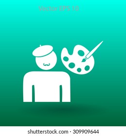 Artist vector icon