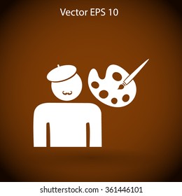 Artist vector icon