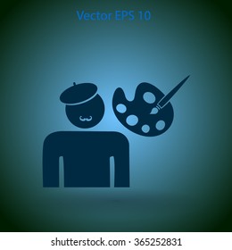 Artist vector icon