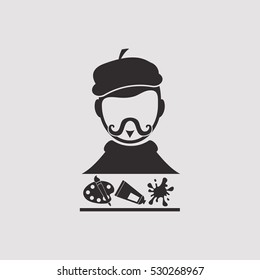 Artist vector icon. Set.
