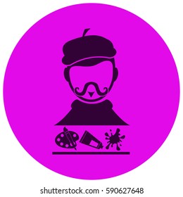 Artist vector icon Set. vector  icon.