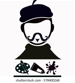 Artist vector icon Set.  icon. Vector design.
