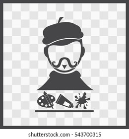 Artist vector icon. Set. vector icon. Isolated illustration. Business picture.