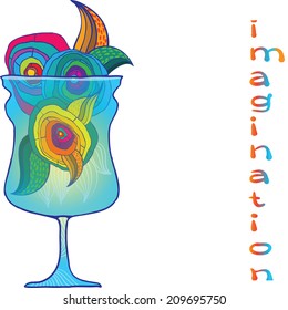Artist vector illustration - goblet of drink