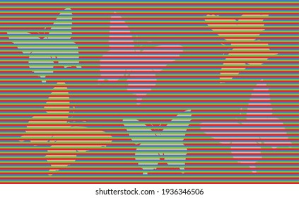 Artist vivid op repetite same grey moth form eye delusion psychodelic tracery template. Happy figure logo emblem modern contour print style. View closeup various cheat deceive unreal drawn wing insect
