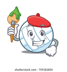 Artist volley ball character cartoon