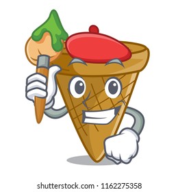 Artist wafer cone character cartoon