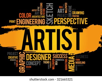ARTIST word cloud, business concept
