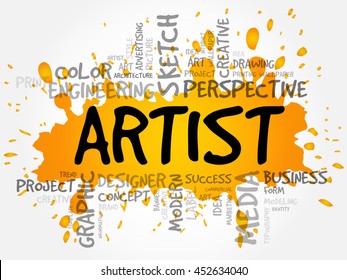 ARTIST word cloud, creative business concept background