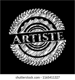 Artiste with chalkboard texture