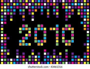 Artistic 2010 new year illustration.