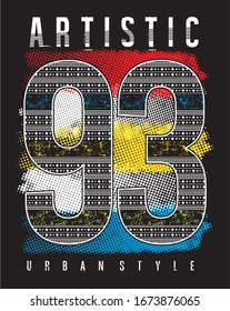 artistic 93 typography for print t shirt 
