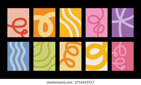 Fondo abstracto artístico con líneas curvas y acentos brillantes. Base perfecta para carteles y Diseño gráfico moderno