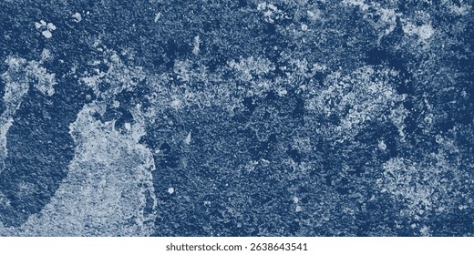 Artistic Abstract Background with Grungy Blue Surface and White Cloud Impression

