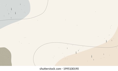 Artistic abstract background with minimal elements and free style in rectangular shape.